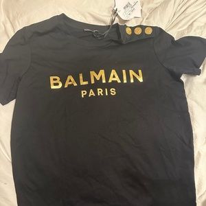 Balmain shirt with gold buttons